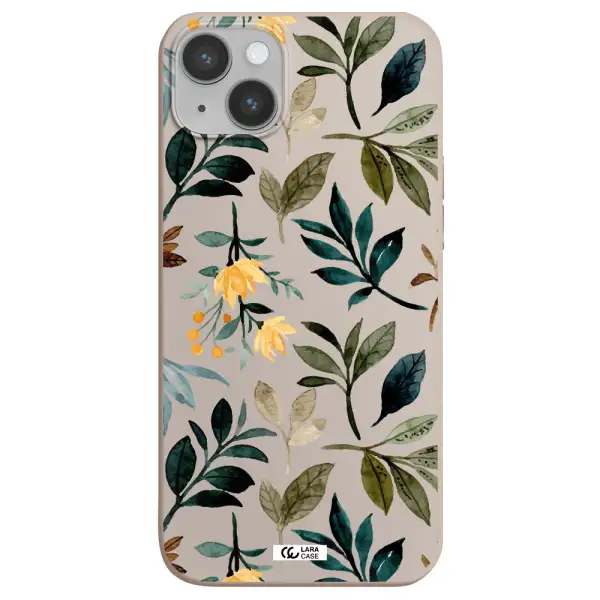 Fall Flowers Apple iPhone 14 Silicone Stone Case