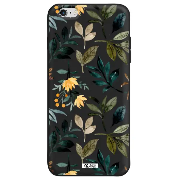 Fall Flowers Apple iPhone 6 s plus Silicone black Case