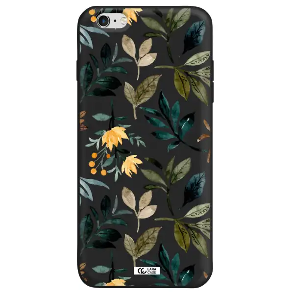 Fall Flowers Apple iPhone 6S Silicone black Case