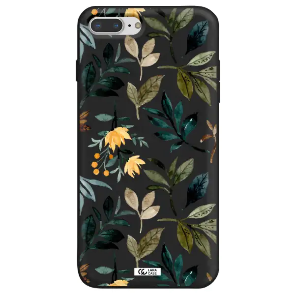 Fall Flowers Apple iPhone 7 plus Silicone black Case