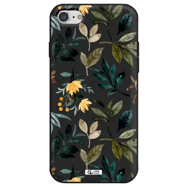 Fall Flowers Apple iPhone 7 Silicone black Case