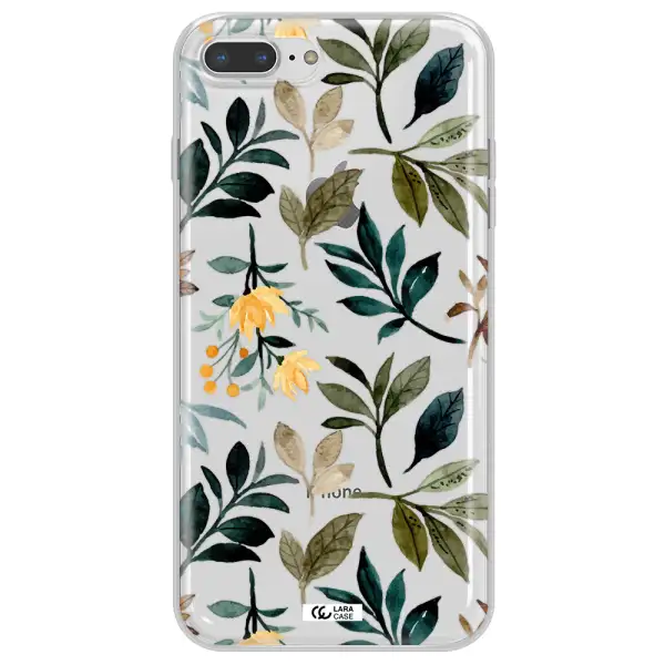 Fall Flowers Apple iPhone 8 plus Clear TPU Case