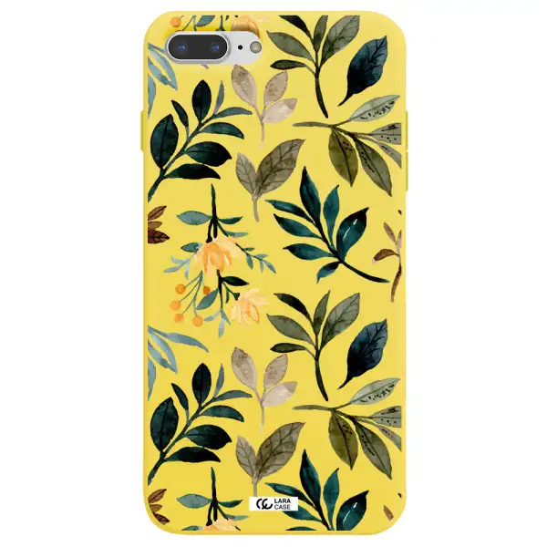 Fall Flowers Apple iPhone 8 plus Silicone canary yellow Case