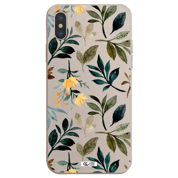Fall Flowers Apple iPhone X Silicone Stone Case