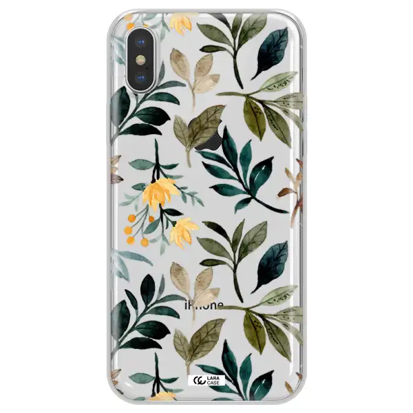 Fall Flowers Apple iPhone XS max Clear TPU Case