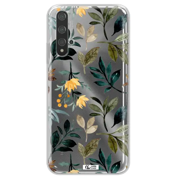 Fall Flowers Huawei Nova 5t Clear TPU Case