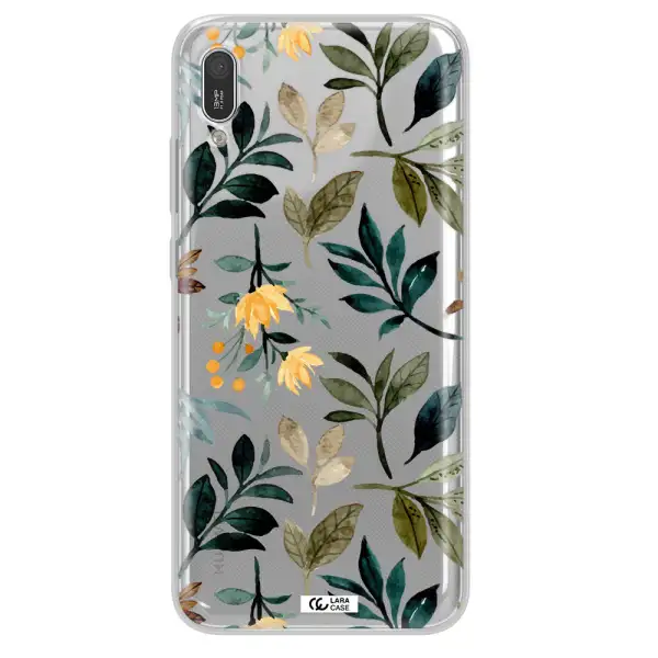 Fall Flowers Huawei Y6 Pro 2019 Clear TPU Case