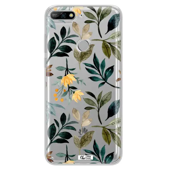 Fall Flowers Huawei Y7 2018 Clear TPU Case
