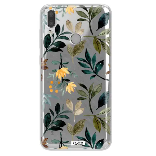 Fall Flowers Huawei Y7 2019 Clear TPU Case