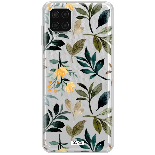 Fall Flowers Samsung A12 4g Clear TPU Case