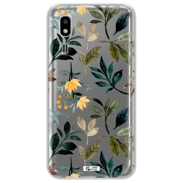 Fall Flowers Samsung A2 Core Clear TPU Case