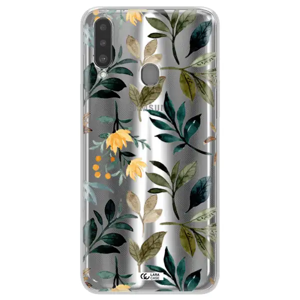 Fall Flowers Samsung A20S Clear TPU Case