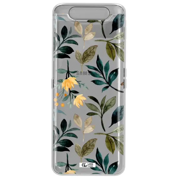 Fall Flowers Samsung A80 Clear TPU Case