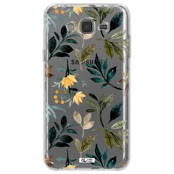 Fall Flowers Samsung J7 2015 Clear TPU Case