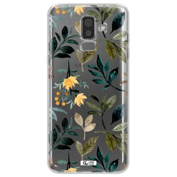 Fall Flowers Samsung J8 Clear TPU Case