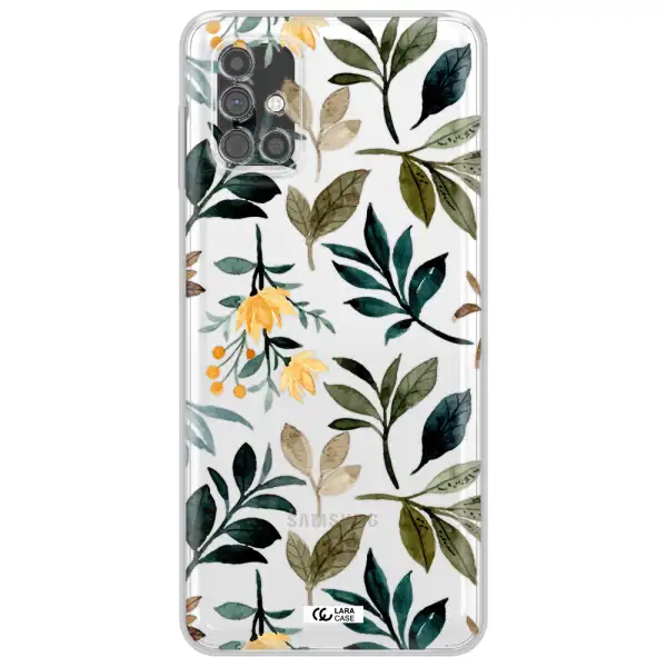 Fall Flowers Samsung M51 Clear TPU Case