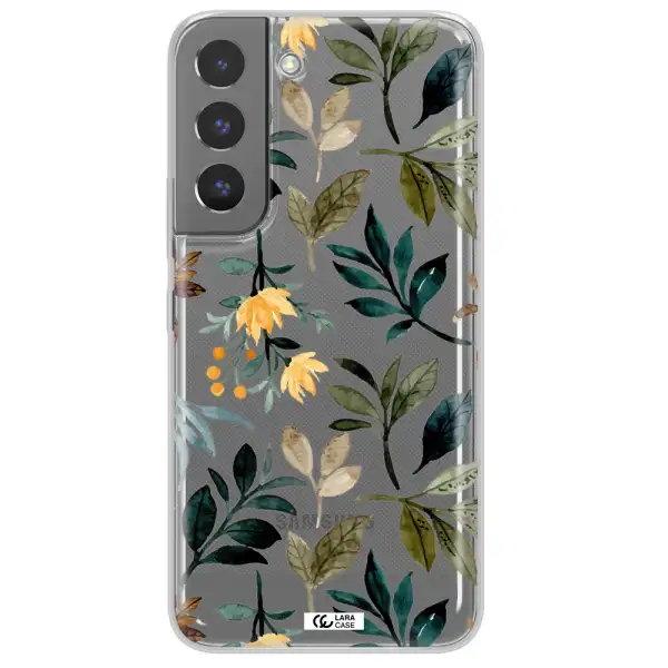 Fall Flowers Samsung S 22 Plus Clear TPU Case