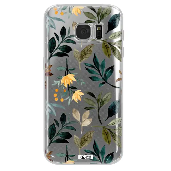Fall Flowers Samsung S 7 Clear TPU Case