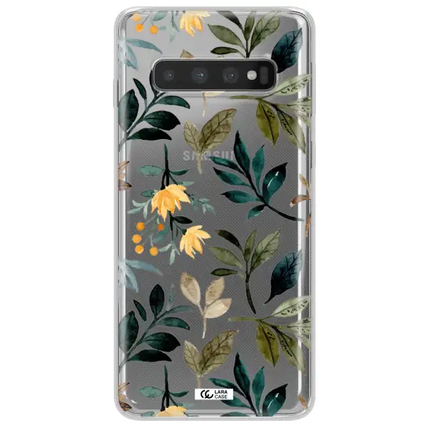 Fall Flowers Samsung S10 Clear TPU Case