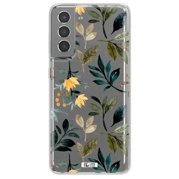 Fall Flowers Samsung S21 Plus Clear TPU Case