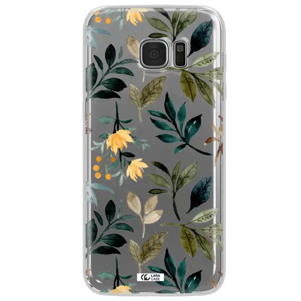 Fall Flowers Samsung S7 Edge Clear TPU Case