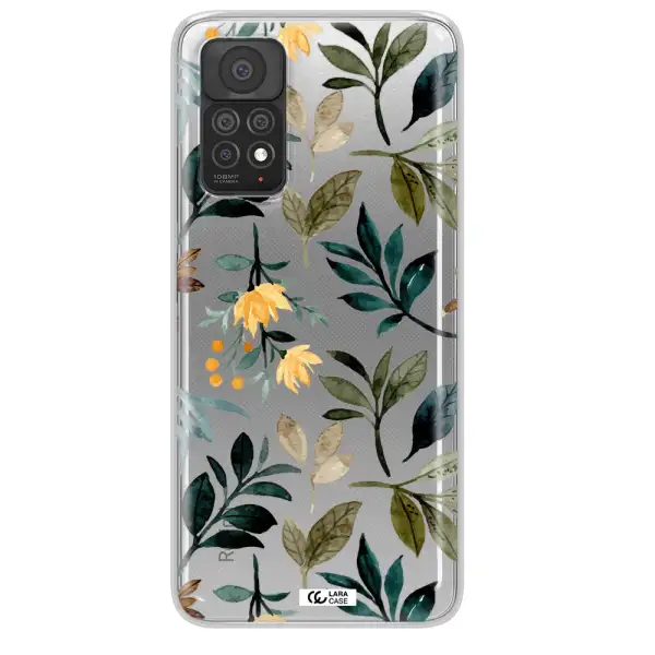 Fall Flowers Xiaomi Note 11 Pro Clear TPU Case