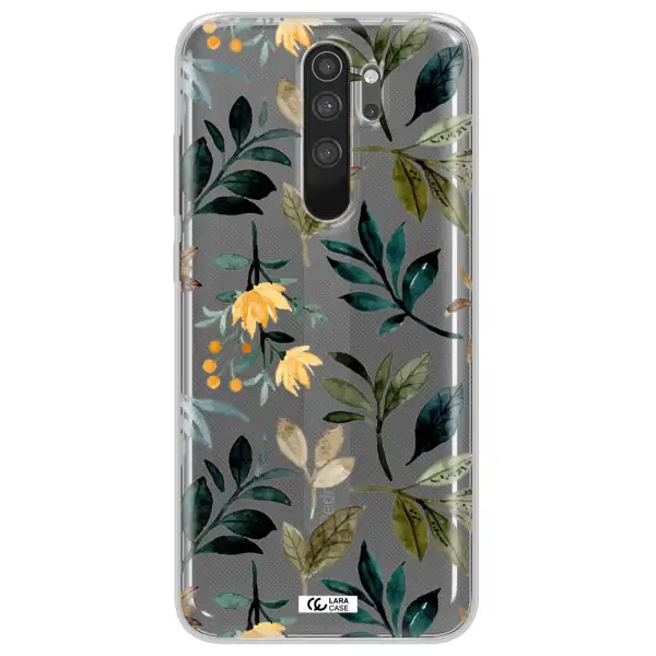 Fall Flowers Xiaomi Note 8 Pro Clear TPU Case