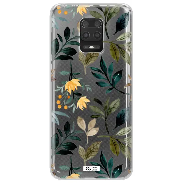 Fall Flowers Xiaomi Note 9S Clear TPU Case