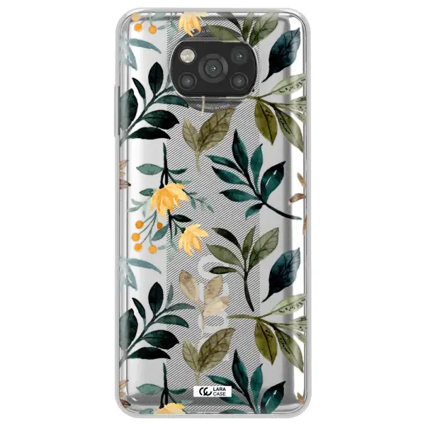 Fall Flowers Xiaomi Poco X3 Clear TPU Case
