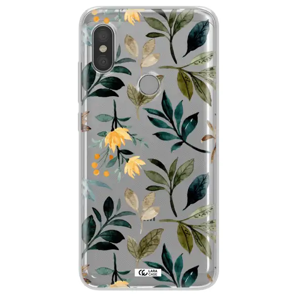 Fall Flowers Xiaomi Redmi Note 6 Pro Clear TPU Case