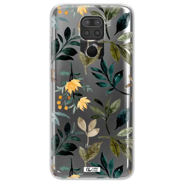 Fall Flowers Xiaomi Redmi Note 9 Clear TPU Case