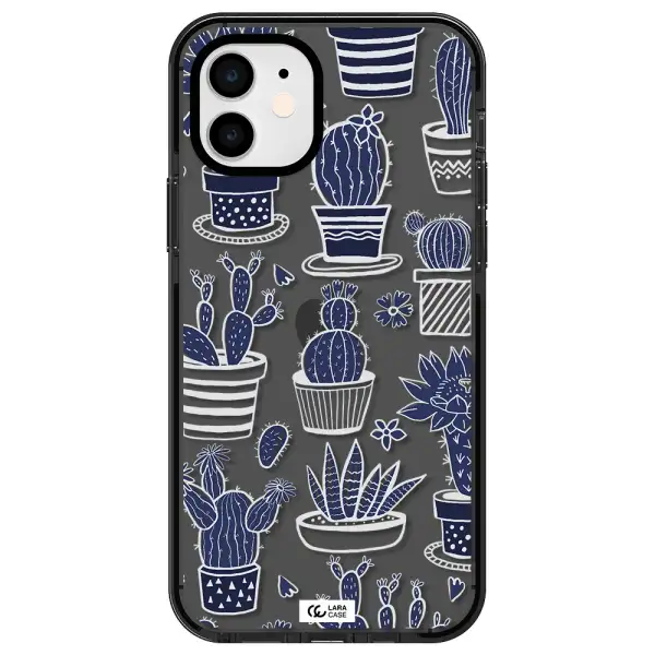 Blue Cactus Apple iPhone 11 impact Smoke Black Case