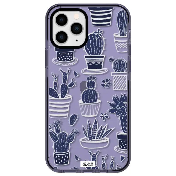 Blue Cactus Apple iPhone 11 pro max impact Lilac Case