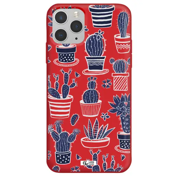 Blue Cactus Apple iPhone 11 pro Silicone Imperial Red Case