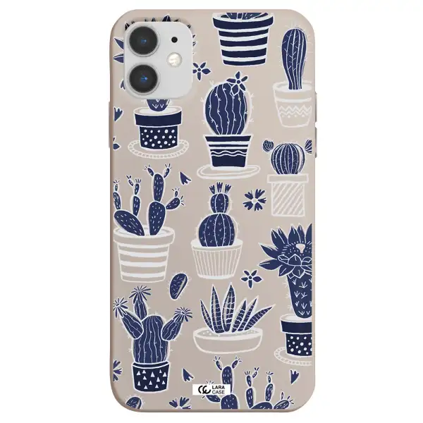 Blue Cactus Apple iPhone 11 Silicone Stone Case