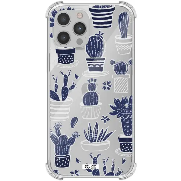 Blue Cactus Apple iPhone 12 pro max Clear PC Case
