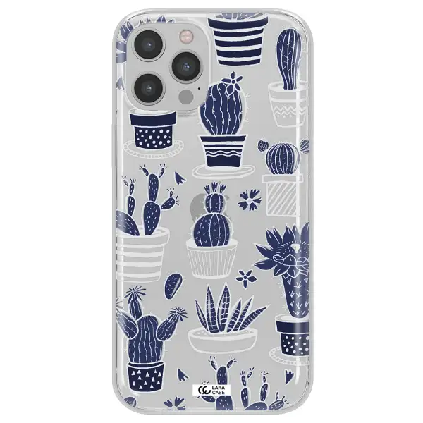 Blue Cactus Apple iPhone 12 pro max Clear TPU Case