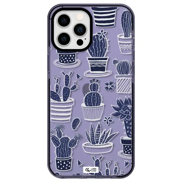 Blue Cactus Apple iPhone 12 pro max impact Lilac Case