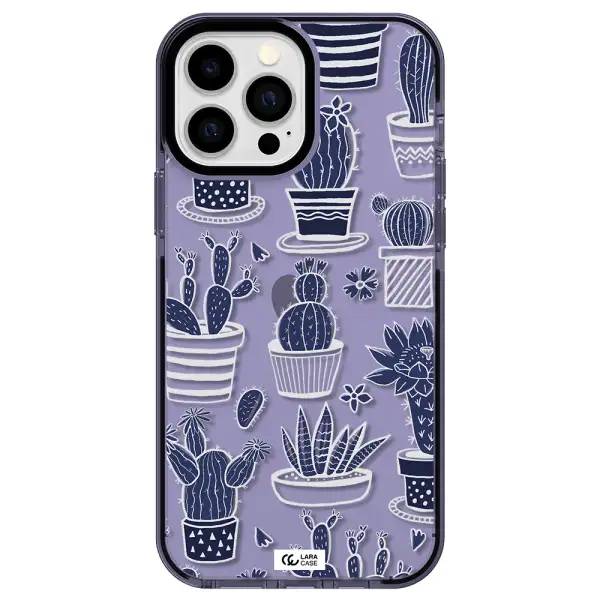Blue Cactus Apple iPhone 13 Pro Max impact Lilac Case
