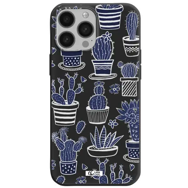 Blue Cactus Apple iPhone 13 Pro Silicone black Case