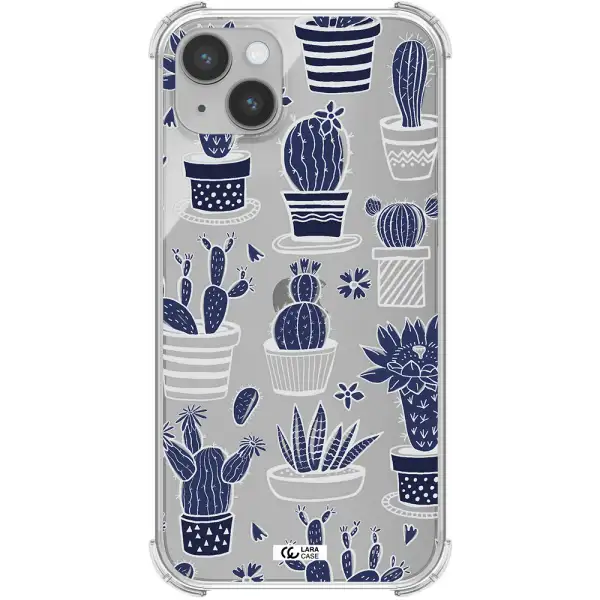 Blue Cactus Apple iPhone 14 plus Clear PC Case