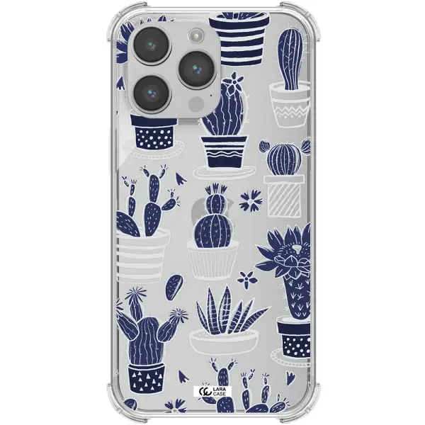 Blue Cactus Apple iPhone 14 pro max Clear PC Case
