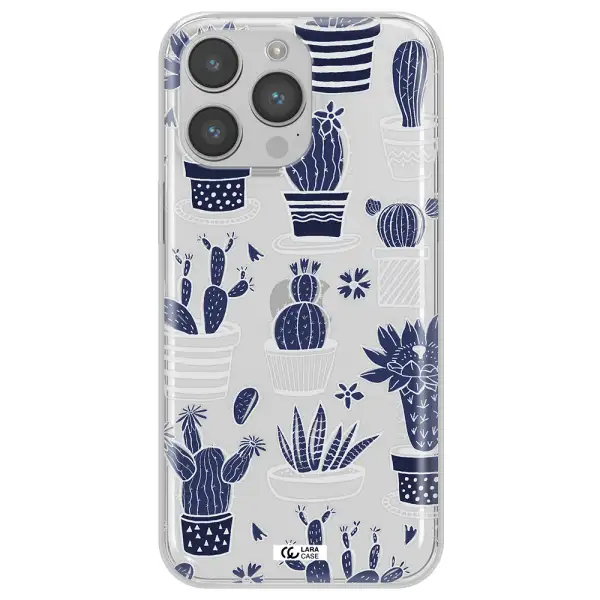 Blue Cactus Apple iPhone 14 pro max Clear TPU Case