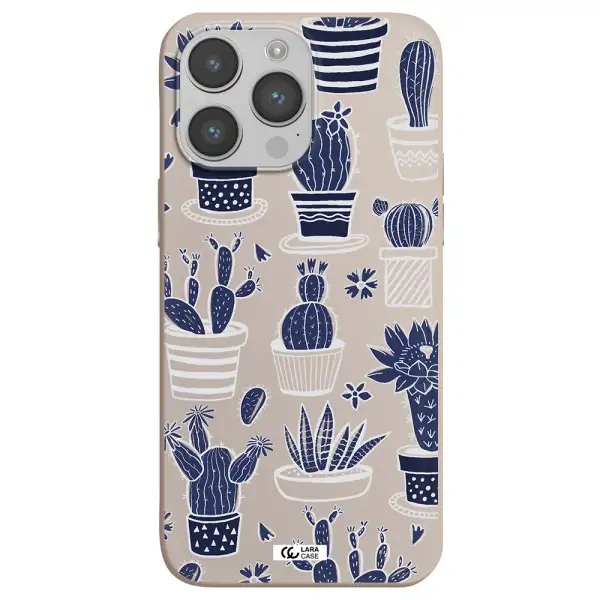 Blue Cactus Apple iPhone 14 pro max Silicone Stone Case