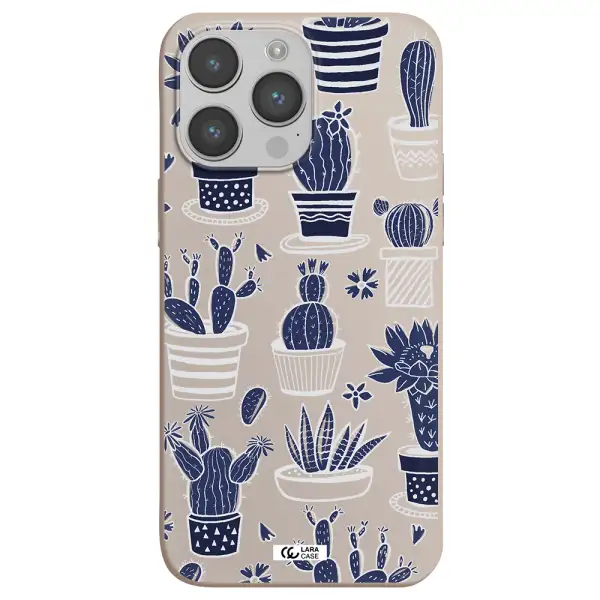 Blue Cactus Apple iPhone 14 pro Silicone Stone Case