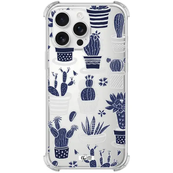 Blue Cactus Apple Iphone 16 Pro Max Clear Pc Case