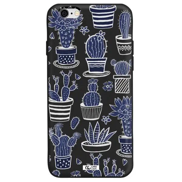 Blue Cactus Apple iPhone 6 Silicone black Case
