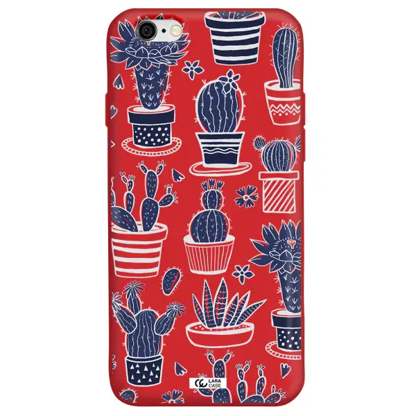 Blue Cactus Apple iPhone 6 Silicone Imperial Red Case