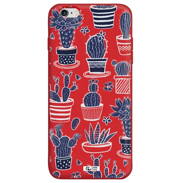 Blue Cactus Apple iPhone 6S Silicone Imperial Red Case