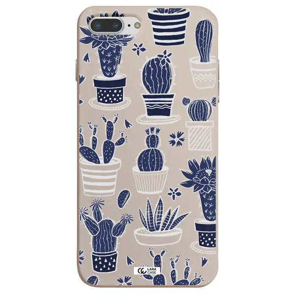 Blue Cactus Apple iPhone 8 plus Silicone Stone Case